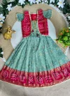 Ajd 8192 Bandhani Silk Foil Print Kids Wear Wholesale Market In Surat With Price